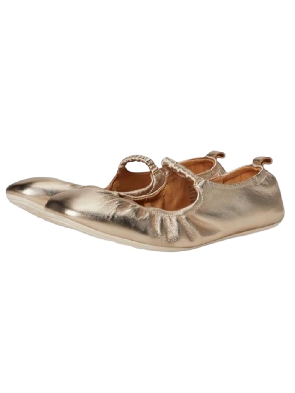 New Andre Assous Women’s Lennon Mary Jane Flat in Metallic Gold Soft Leather 8